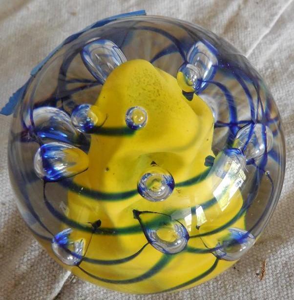 Art Glass Decor round paperweight. ...