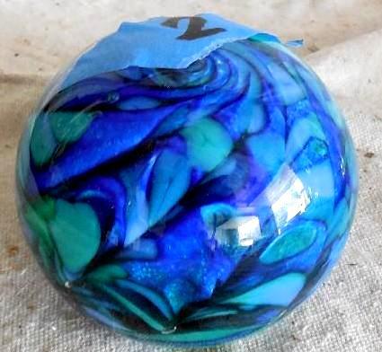 Art Glass Decor round paperweight. ...