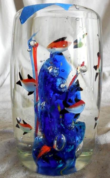 Art Glass Decor fish paperweight. &...