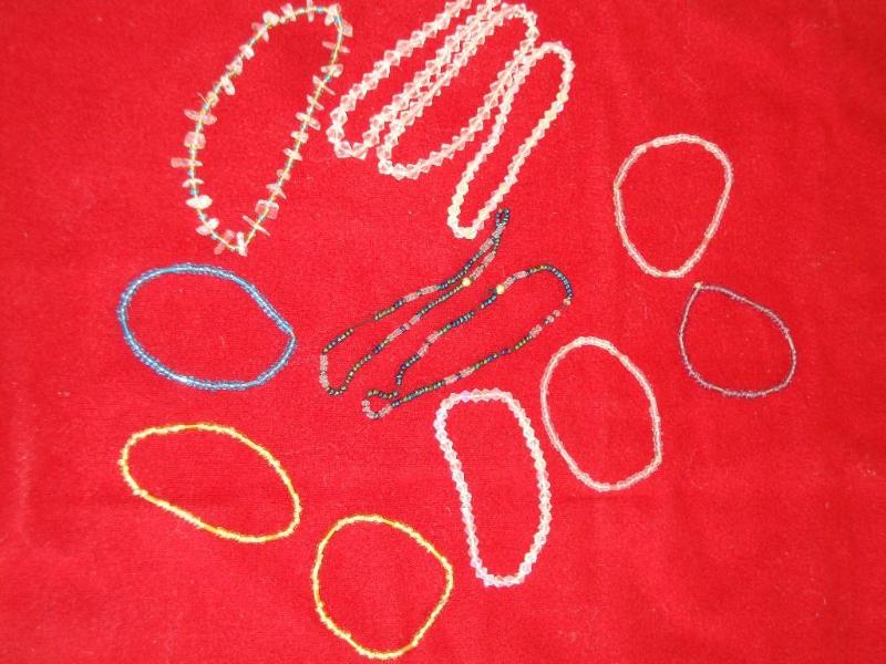 Several bead style bracelets...