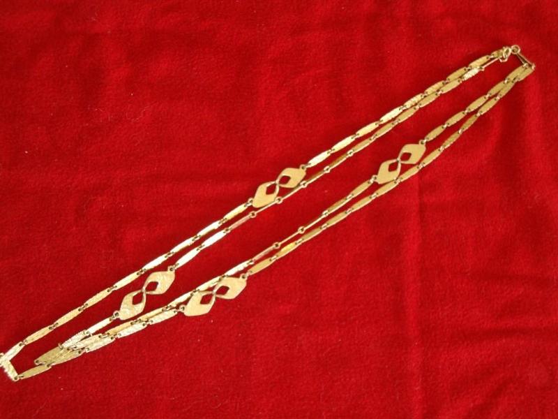 Gold color necklace 26&quot...
