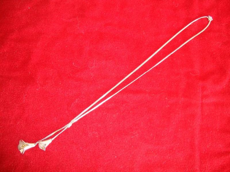 Silver color necklace 11&quot...