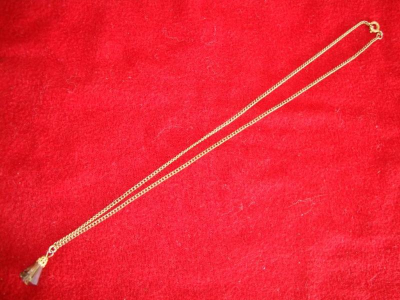 Gold color necklace 9&quot...