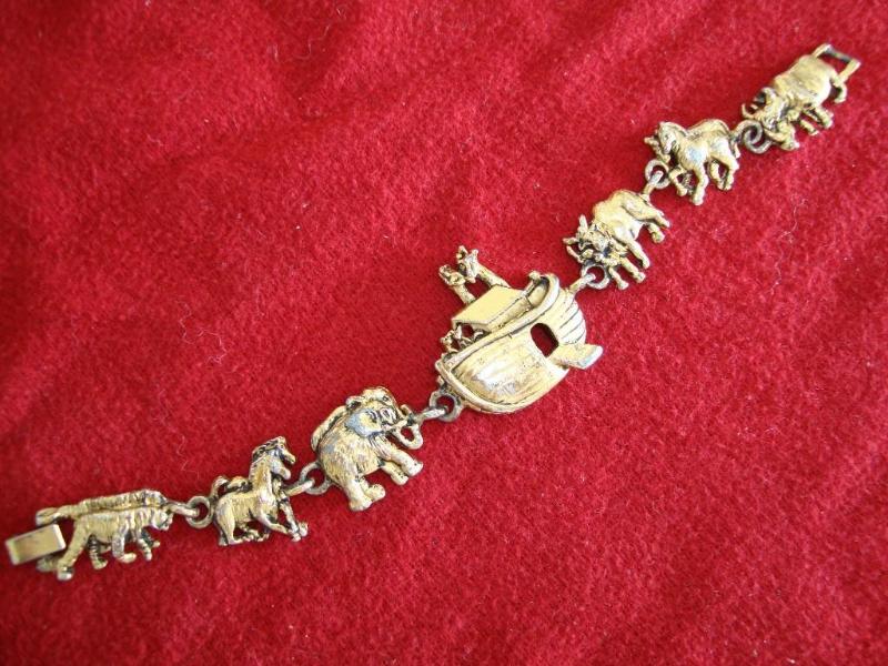 Gold color Ark with Animals bracele...
