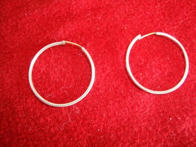 Silver color hoop earrings...