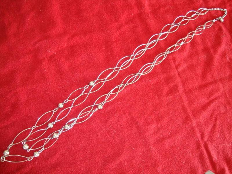 Silver color necklace 17&quot...
