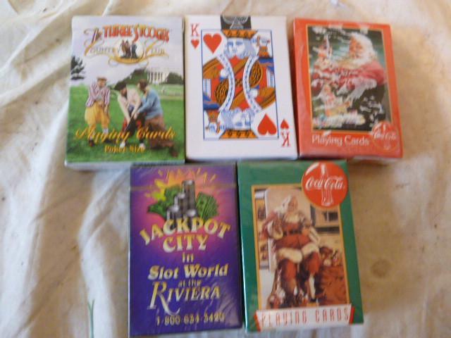 lot 126 image: 5 Decks of Cards Some collector dec...