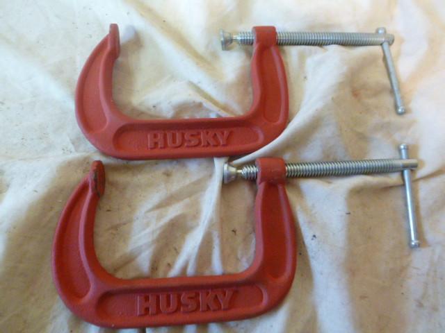 lot 210 image: 2 Husky 4" C-Clamps...
