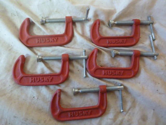 lot 214 image: 5 Husky 5" C-Clamps...