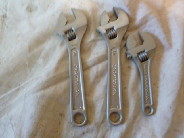 lot 227 image: 3 Craftsman Adjustable Wrenches 2 -...