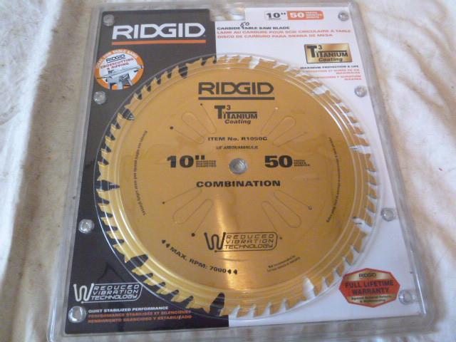 lot 262 image: Ridgid 10" 50T Saw Blade...
