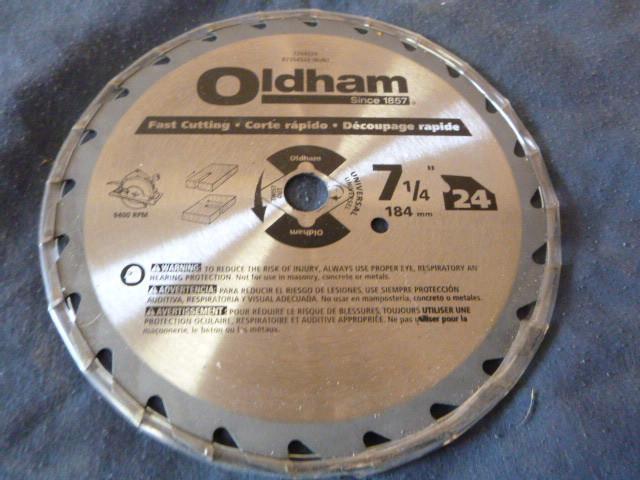 lot 281 image: Oldham 7 14" 24T Saw Blade...