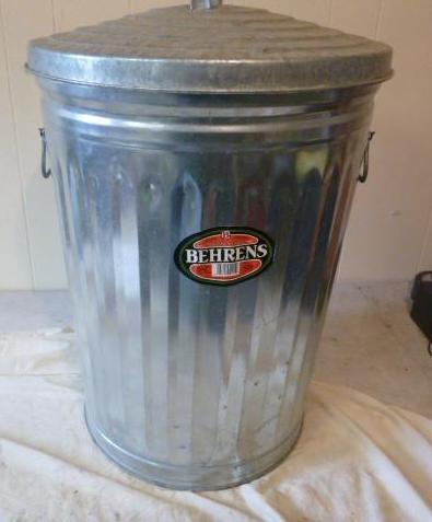 lot 293 image: Behrens Metal 20 Gallon Trash Can...