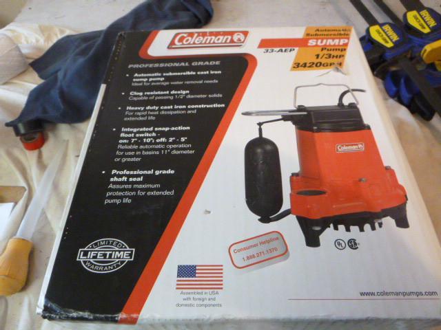 lot 295 image: New Coleman Automatic Submersible S...