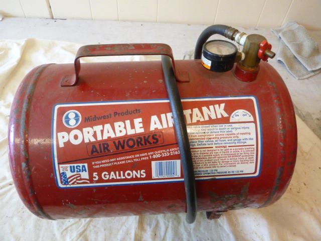 lot 56 image: Midwest 5 Gallon Portable Air Tank...
