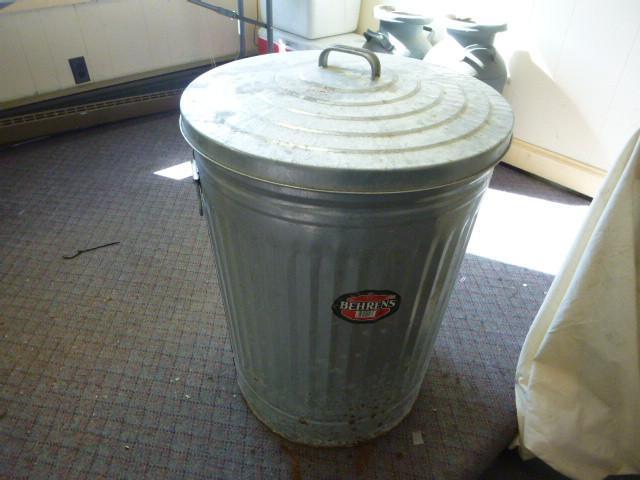 lot 95 image: Galvanized Trash Can 31 Gallon...