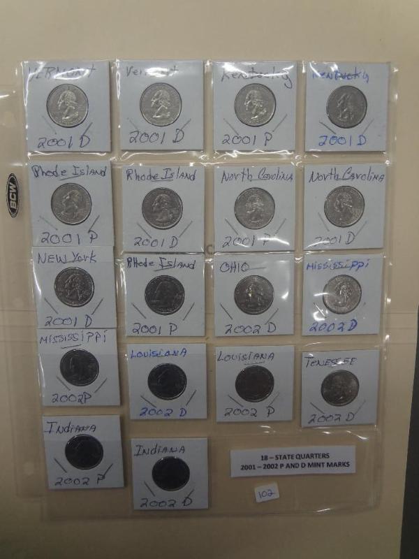 (18) State Quarters, 2001-2002, P &...
