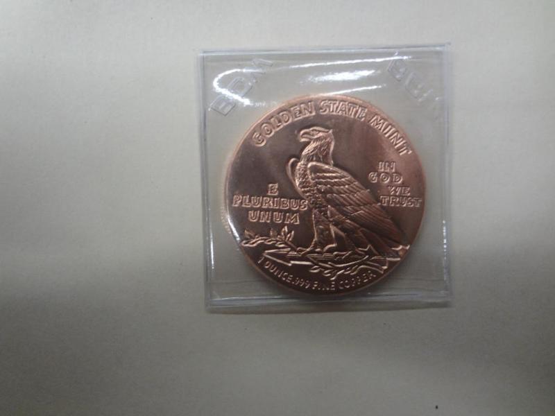1oz .999 Fine Copper, 1929 Indian H...