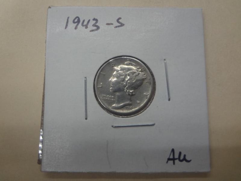1943-S Mercury Dime, AU...