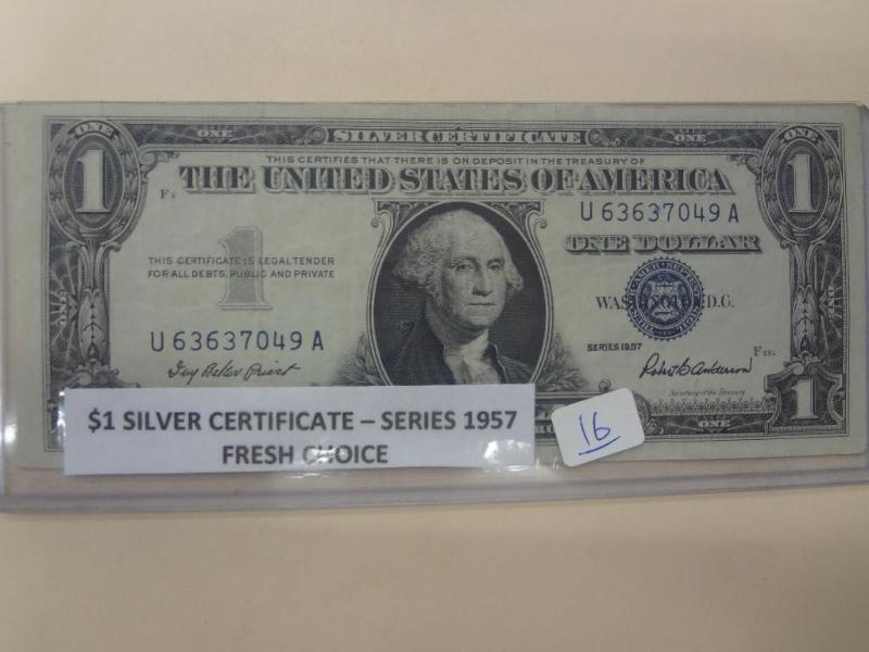 1957 $1 Silver Certificate, Fresh C...