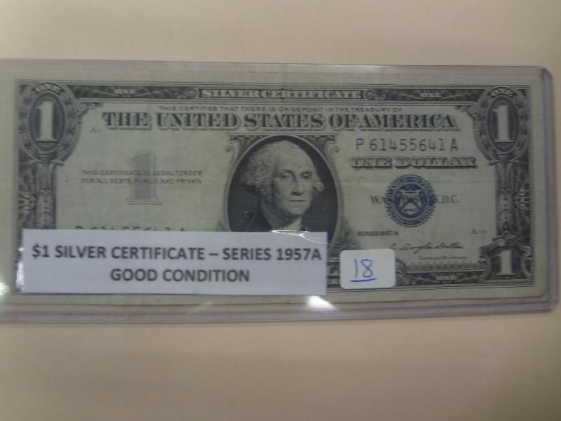 1957A $1 Silver Certificate, Good C...