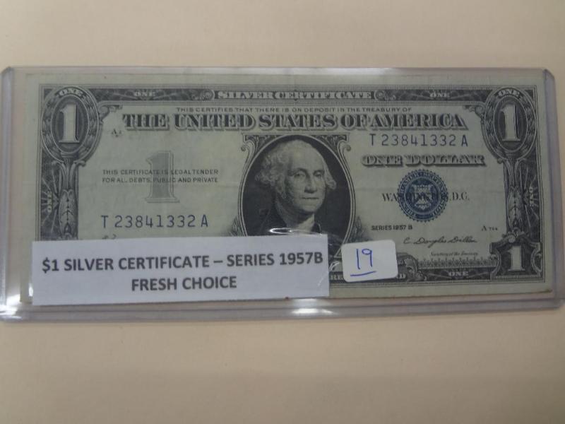 1957B $1 Silver Certificate, Fresh ...