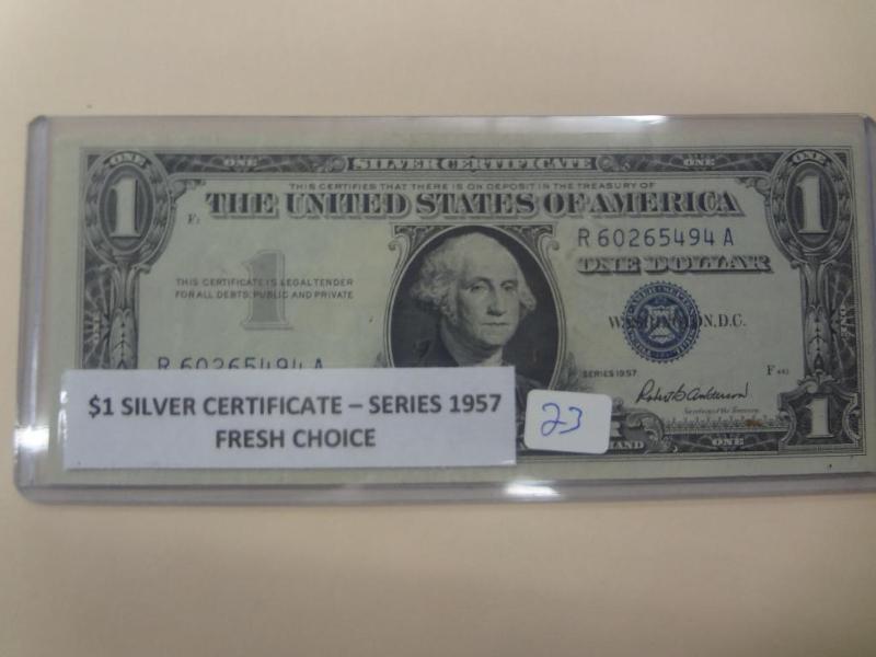 1957 $1 Silver Certificate, Fresh C...
