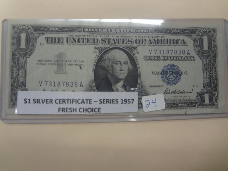 1957 $1 Silver Certificate, Fresh C...