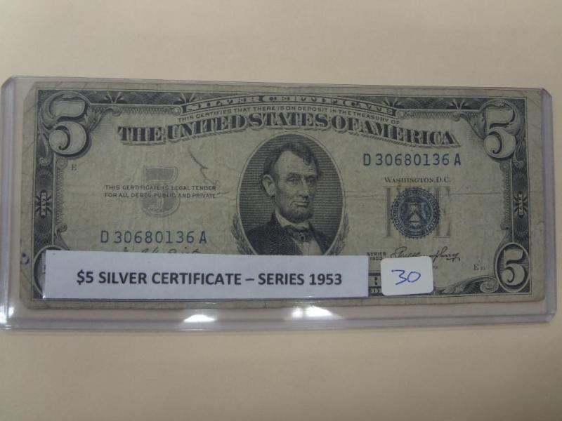 1953 $5 Silver Certificate...