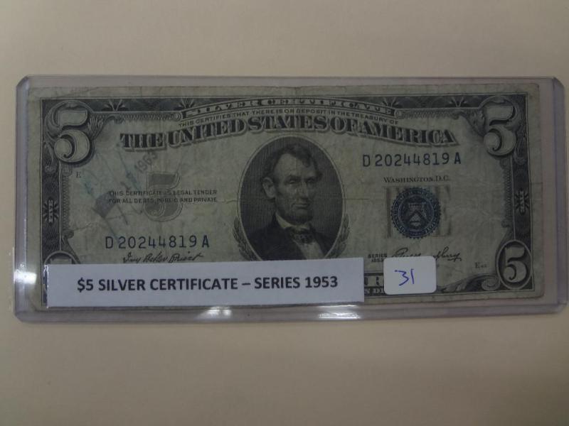 1953 $5 Silver Certificate...