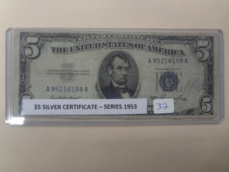 1953 $5 Silver Certificate...
