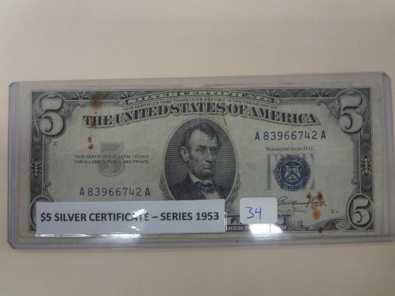 1953 $5 Silver Certificate...