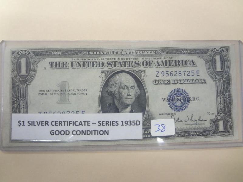 1935D $1 Silver Certificate, Good C...