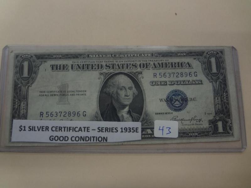 1935E $1 Silver Certificate, Good C...