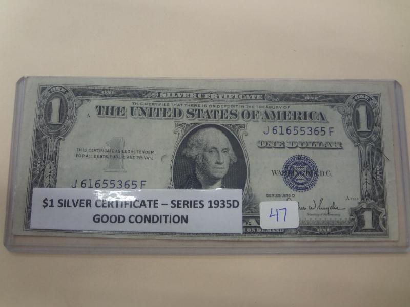 1935D $1 Silver Certificate, Good C...