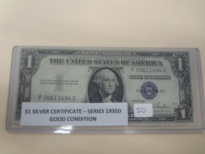 1935D $1 Silver Certificate, Good C...
