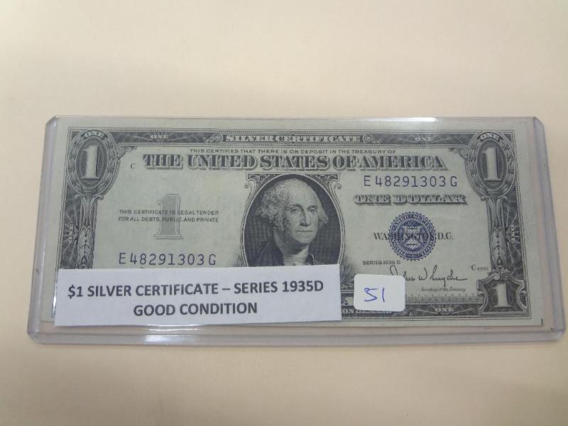 1935D $1 Silver Certificate, Good C...