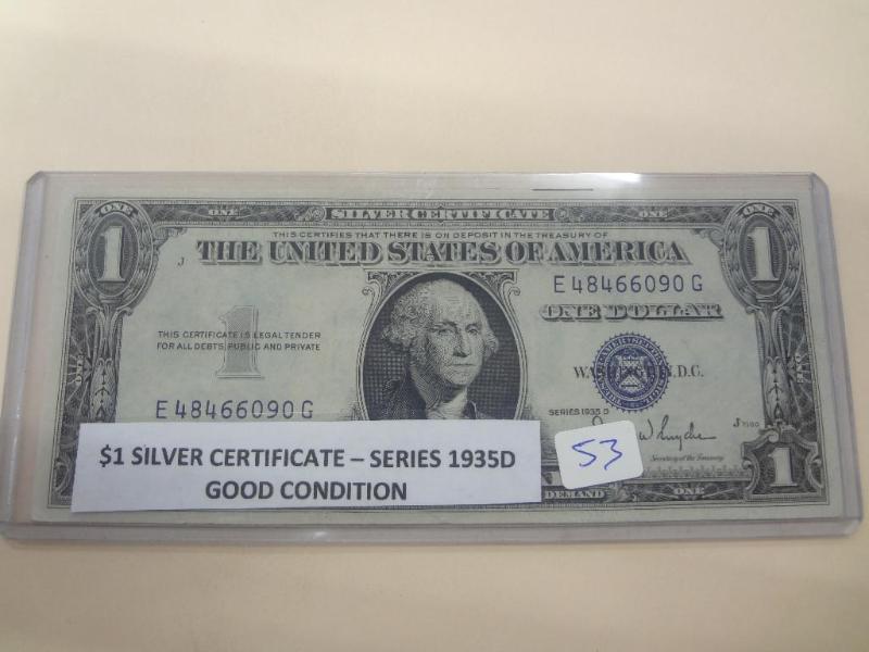1935D $1 Silver Certificate, Good C...