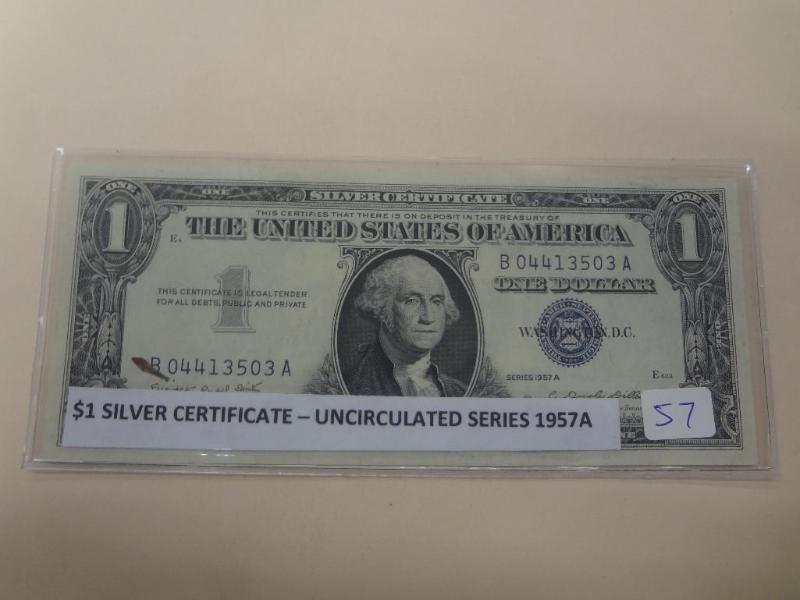 1957A $1 Silver Certificate, UNC...