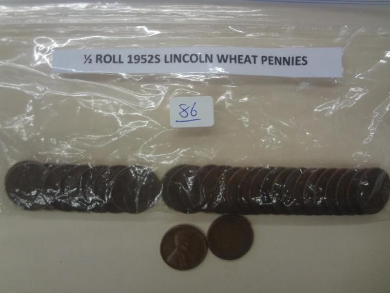 12 Roll Of 1952S Lincoln Wheat Pen...