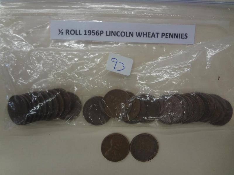 12 Roll Of 1956P Lincoln Wheat Pen...