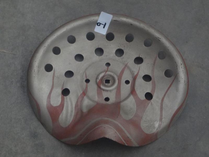 lot 9 image: Hand Painted Tractor Seat, Good Con...