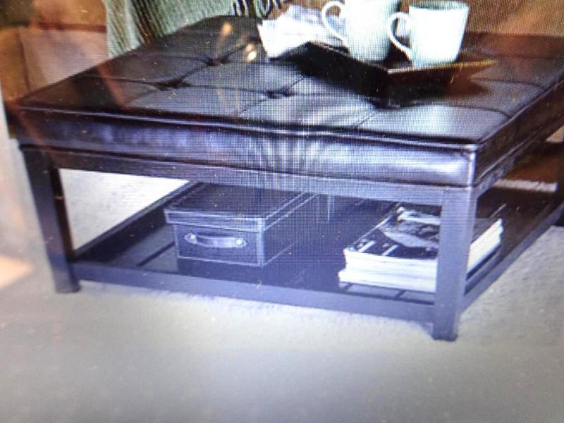 MYHOME LARGE OTTOMAN WITH SHELF. Bi...