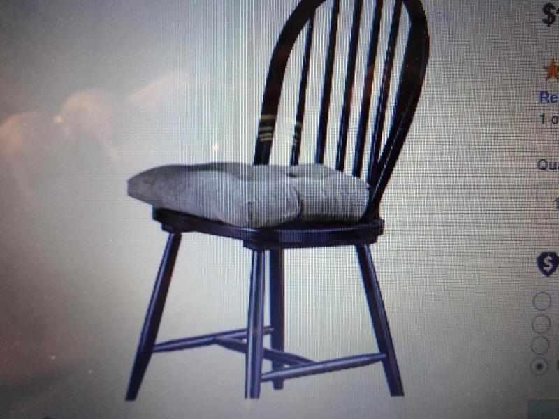 WINDSOR CHAIRS BLACK - SET OF 4. Bi...