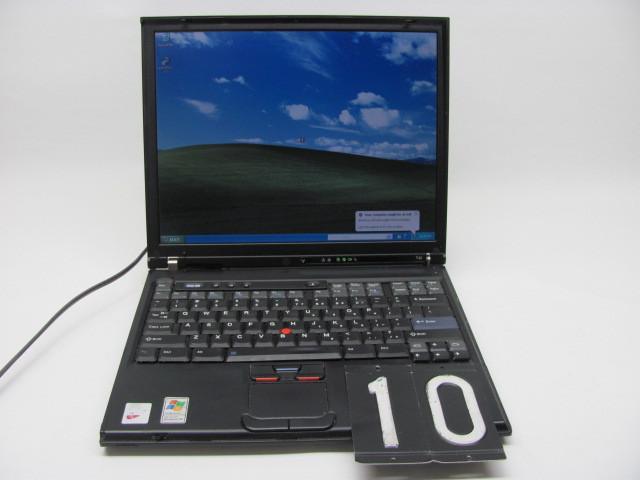lot 10 image: Lenovo thinkpad T42 laptop computer...