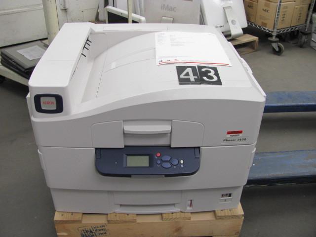 lot 43 image: Xerox phaser 7400 color printer. Th...