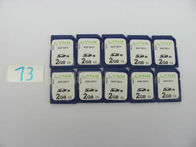 lot 73 image: Lot of 10 lynx 2G SD cards. Tested ...