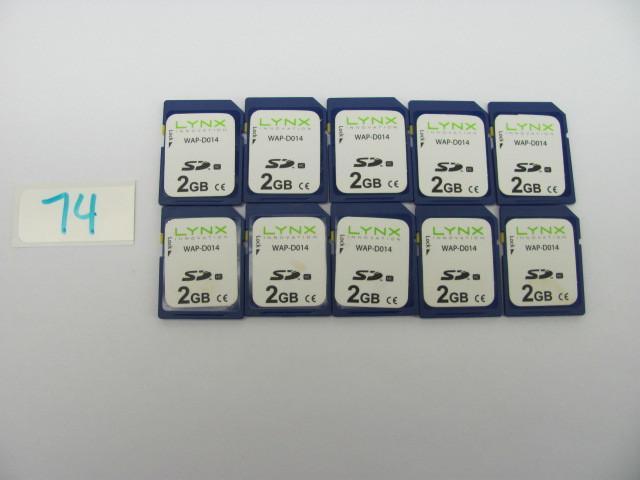 lot 74 image: Lot of 10 lynx 2G SD cards. Tested ...