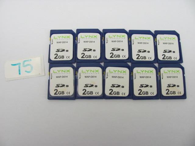 lot 75 image: Lot of 10 lynx 2G SD cards. Tested ...