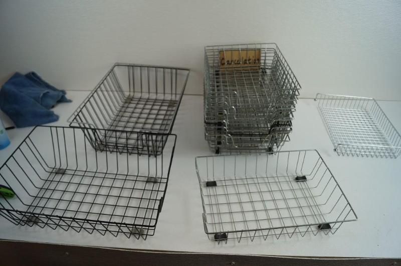 metal organising trays